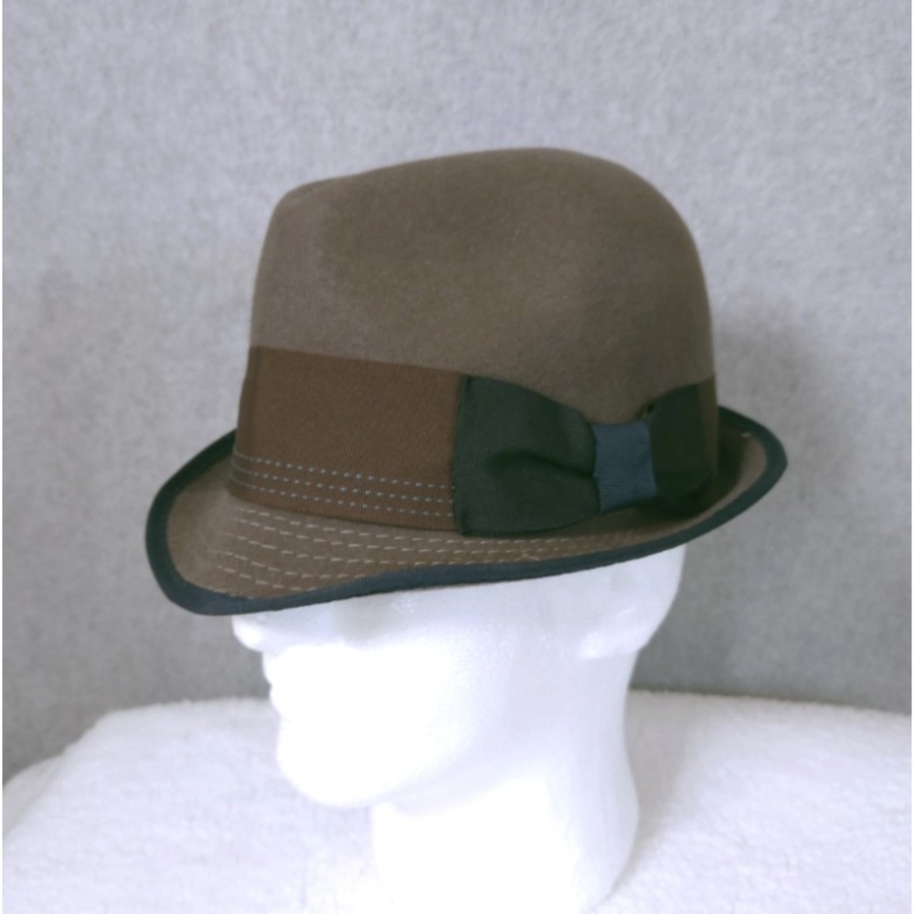 Carlos‎ Santana Felted Wool Fedora Hat Size Small/Medium Brown